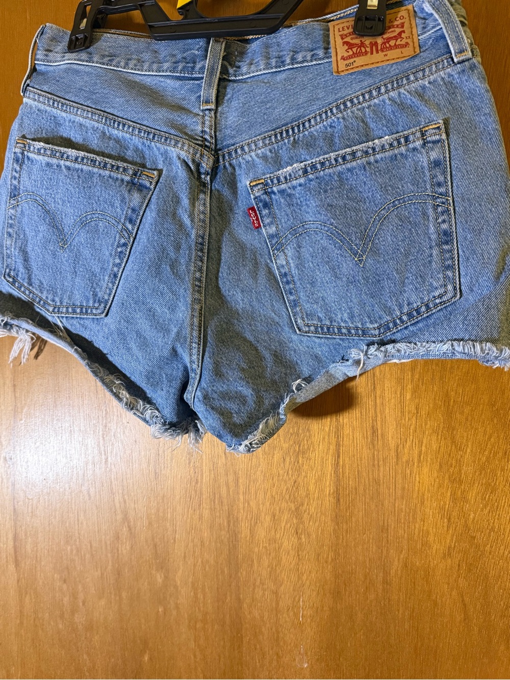 Levi's Light Blue High-Rise Denim Cutoff Shorts